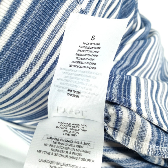 Lysse NEW Mulholland Midi Tank Dress Blue White Striped Split Hem Size Small - Picture 12 of 12